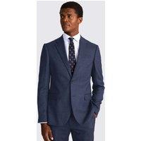 MOSS Slim Fit Wool Rich Textured Suit Jacket Blue