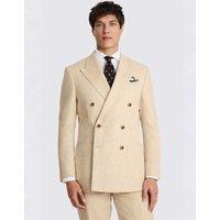 MOSS Relaxed Fit Linen Cotton Twill Suit Jacket Ecru