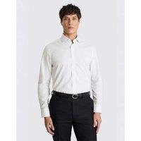 MOSS Tailored Fit Non Iron Striped Shirt White Mix