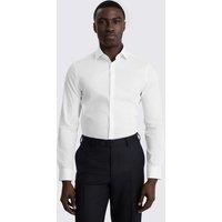 MOSS Slim Fit Cotton Rich Stretch Shirt White