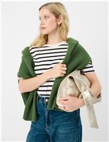 ACCESSORIZE Suede Metallic Knotted Detail Slouch Bag Gold