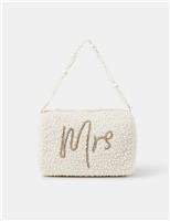 ACCESSORIZE Mrs Embellished Grab Bag Ivory