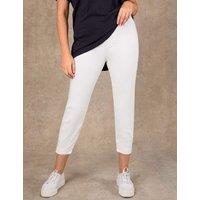 Live Unlimited London High Waisted Cropped Jeggings White