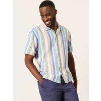 FatFace Pure Cotton Striped Short Sleeve Shirt Multi
