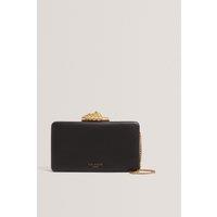 Ted Baker Leaf Detail Chain Strap Clutch Bag Black
