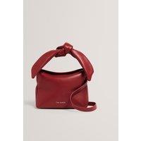 Ted Baker Leather Knotted Cross Body Bag Burgundy