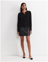 Sportscraft Pure Wool Button Front Cardigan Black