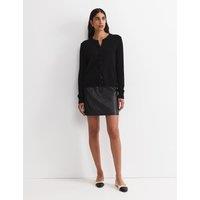 Sportscraft Pure Wool Button Front Cardigan Black