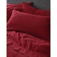 Piglet In Bed Pure Linen Pillowcase Set Red
