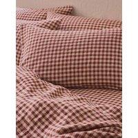 Piglet In Bed Linen Rich Gingham Pillowcase Set Red Mix