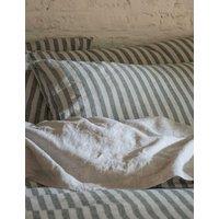 Piglet In Bed 2 Pack Linen Rich Pembroke Pillowcases Green Mix