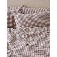 Piglet In Bed Linen Rich Gingham Pillowcase Set Light Pink Mix