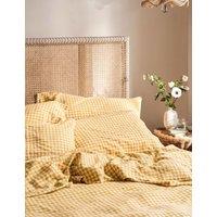 Piglet In Bed Linen Rich Gingham Pillowcase Set Yellow Mix