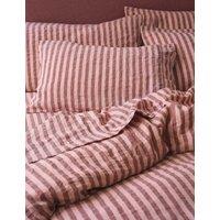 Piglet In Bed 2 Pack Pure Linen Pembroke Stripe Pillowcases Pink Mix