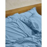 Piglet In Bed 2 Pack Pure Cotton Striped Pillowcases Blue Mix