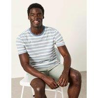 FatFace Pure Cotton Striped T-Shirt Blue Mix