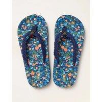 FatFace Floral Flat Flip Flops Navy Mix