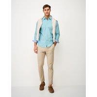 Crew Clothing Slim Fit Pure Cotton Oxford Shirt Blue