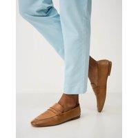 Crew Clothing Leather Slip On Loafers Tan