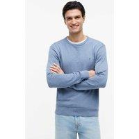 Tommy Hilfiger Essential Pure Cotton Crew Neck Jumper Dark Blue
