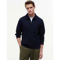 Tommy Hilfiger Essential Pure Cotton Half Zip Sweatshirt Navy