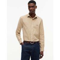 Tommy Hilfiger Regular Fit Pure Cotton Garment Dye Shirt Stone
