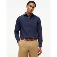 Tommy Hilfiger Regular Fit Pure Cotton Garment Dye Shirt Navy