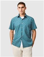 Rodd & Gunn Crown Hill Relaxed Fit Pure Cotton Shirt Blue Mix