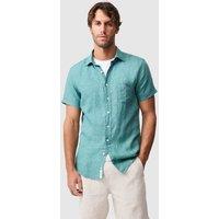 Rodd & Gunn Palm Beach Slim Fit Pure Linen Shirt Teal Green