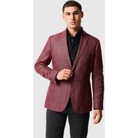 Rodd & Gunn Regular Fit Linen Rich Textured Blazer Dark Red