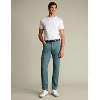 Charles Tyrwhitt Slim Fit 5 Pocket Stretch Jeans Teal Green