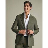 Charles Tyrwhitt Slim Fit Pure Linen Suit Jacket Olive