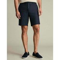 Charles Tyrwhitt Pure Linen Smart Shorts Navy