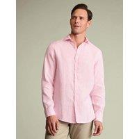 Charles Tyrwhitt Slim Fit Pure Linen Shirt Pink