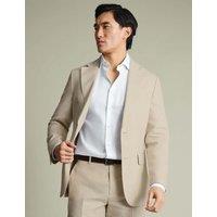 Charles Tyrwhitt Slim Fit Pure Linen Suit Jacket Stone