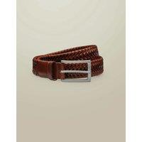 Charles Tyrwhitt Leather Stretch Woven Belt Tan