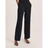 SABA Pintuck Wide Leg Trousers Black