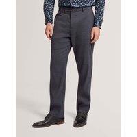 Ted Baker Regular Fit Linen Rich Trousers Navy