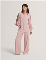 Ted Baker Satin Piping Detail Shirt Pink
