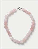 Faceted Rose Quartz Necklace