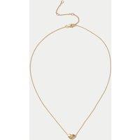 M&S 14ct Gold Plated Heart Ditsy Necklace Gold