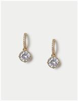 14ct Gold Plated Circle Drop Earrings