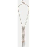 Mixed Metal Ladder Necklace Gold Mix