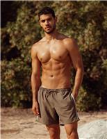 Naia Beach Side Stripe Swim Shorts Green