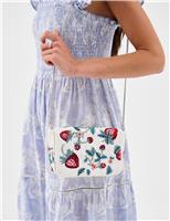 ACCESSORIZE Strawberry Sequin Clutch Bag Multi