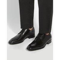 Dune London Wide Fit Leather Oxford Shoes Black