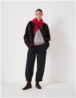 Pure Cotton Barrel Leg Cropped Trousers