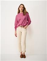 Crew Clothing Cotton Rich Printed Blouse Medium Pink