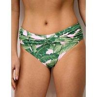 Crew Clothing Animal Print Twist Front Bikini Bottoms Pink Mix