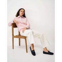 Crew Clothing Cotton Rich Marl Half Zip Sweatshirt Pink